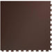 Perfection Floor Tile Rawhide Leather Vinyl Tiles - 5mm Thick (20" x 20") in Buffalo Brown Color Shown From the Top