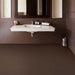 Perfection Floor Tile Rawhide Leather Vinyl Tiles - 5mm Thick (20" x 20") in Buffalo Brown Being Used in a Bathroom
