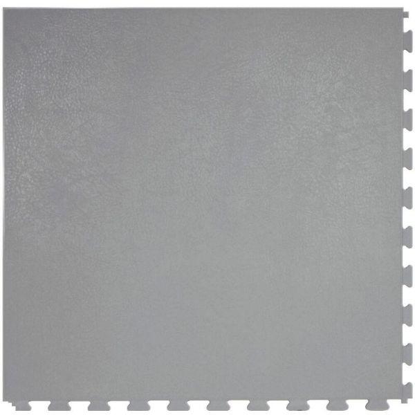 Perfection Floor Tile Rawhide Leather Vinyl Tiles - 5mm Thick (20" x 20") in Eel Gray Color Shown From the Top