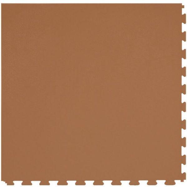 Perfection Floor Tile Rawhide Leather Vinyl Tiles - 5mm Thick (20" x 20") in Palomino Brown Color Shown From the Top