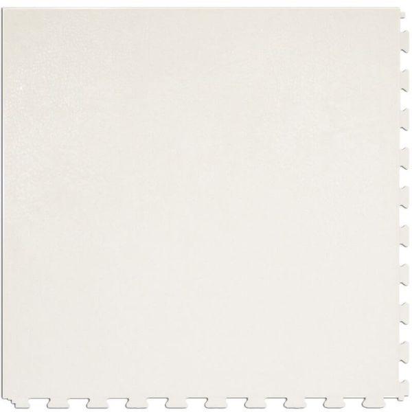 Perfection Floor Tile Rawhide Leather Vinyl Tiles - 5mm Thick (20" x 20") in Parchment White Color Shown From the Top