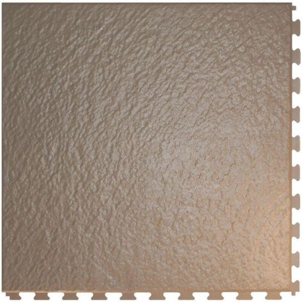Perfection Floor Tile Slate Vinyl Tiles - 5mm Thick (20" x 20") in Beige Color Shown From the Top