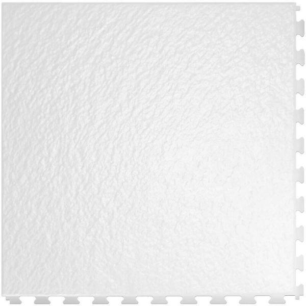 Perfection Floor Tile Slate Vinyl Tiles - 5mm Thick (20" x 20") in White Color Shown From the Top
