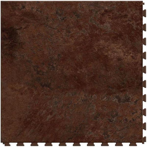 Perfection Floor Tile Slate Stone Luxury Vinyl Tiles - 5mm Thick (20" x 20") with Solarius Slate Pattern Shown From the Top