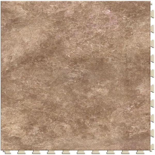 Perfection Floor Tile Slate Stone Luxury Vinyl Tiles - 5mm Thick (20" x 20") with Venetian Granite Pattern Shown From the Top