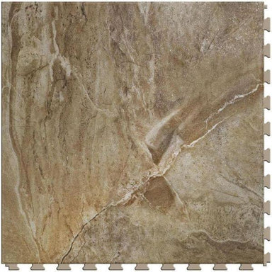 Perfection Floor Tile Natural Creek Stone Luxury Vinyl Tiles - 5mm Thick (20" x 20") with Country Stone Pattern Shown From the Top