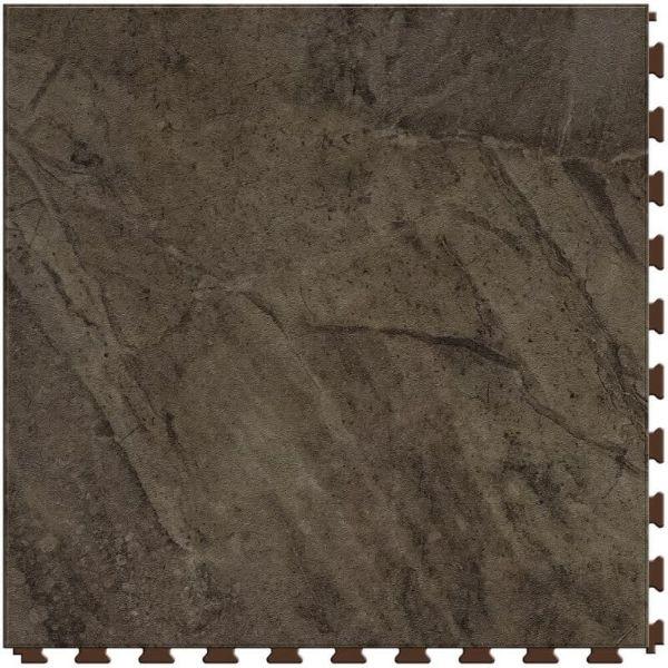 Perfection Floor Tile Natural Creek Stone Luxury Vinyl Tiles - 5mm Thick (20" x 20") with Megata Stone Pattern Shown From the Top