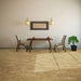Perfection Floor Tile Tivoli Stone Luxury Vinyl Tiles - 5mm Thick (20" x 20") with Palomino Tivoli Pattern Being Used in a Dining Room