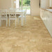 Perfection Floor Tile Tivoli Stone Luxury Vinyl Tiles - 5mm Thick (20" x 20") with Palomino Tivoli Pattern Being Used in a Dining Room