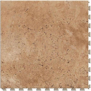 Perfection Floor Tile Tivoli Stone Luxury Vinyl Tiles - 5mm Thick (20" x 20") with Sienna Tivoli Pattern Shown From the Top