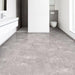 Perfection Floor Tile Tivoli Stone Luxury Vinyl Tiles - 5mm Thick (20" x 20") with Silver Tivoli Pattern Being Used in a Bathroom