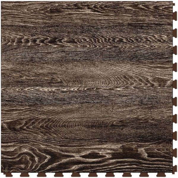 Perfection Floor Tile Vintage Wood Luxury Vinyl Tiles - 5mm Thick (20" x 20") with Sorrel Oak Pattern Shown From the Top
