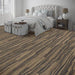 Perfection Floor Tile Vintage Wood Luxury Vinyl Tiles - 5mm Thick (20" x 20") with Zebrawood Pattern Being Used in a Bedroom