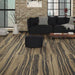 Perfection Floor Tile Vintage Wood Luxury Vinyl Tiles - 5mm Thick (20" x 20") with Zebrawood Pattern Being Used in a Living Room