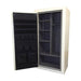 Sun Welding C36T Cavalry Gun Safe in Gloss Champagne with Doors Fully Opened, Showing Shelving Interior