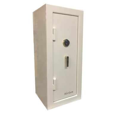 Sun Welding H48 Heirloom Home/Office Fire & Burglary Safe in Gloss Ivory with Doors Closed.