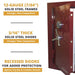 Sun Welding Heirloom Series Gun Safe Features 3/16" Solid Steel Doors with 7/54" (12-Gauge) Solid Steel Frames. Recessed doors to protect againsy pry-bar attacks.