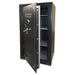 Sun Welding P36 Pony Express Series Fireproof Gun Safe in Matte Gray with Doors Slighty Opened Showing Thick Door Bolts.