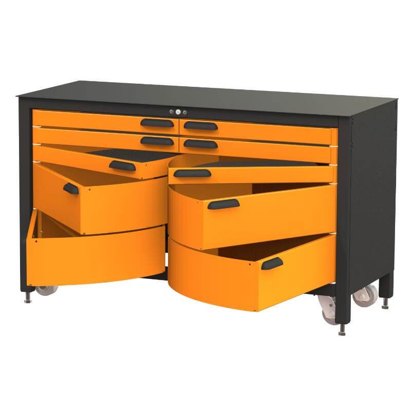 Swivel Storage Solutions 4-Drawer 36-Inch Service Tool Box