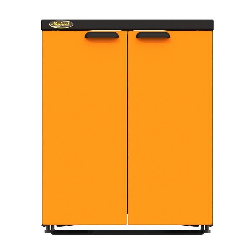 Swivel Storage Solutions PRO 80 Modular Series 30" Wide Cabinet with 2 Adjustable Shelves & Mounting Brackets (End Run Use Only) Directly From The Front with Cabinets Closed