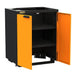 Swivel Storage Solutions PRO 80 Modular Series 30" Wide Cabinet with 2 Adjustable Shelves & Mounting Brackets (End Run Use Only) Front Left View with Cabinets Opened Showing Two Shelves