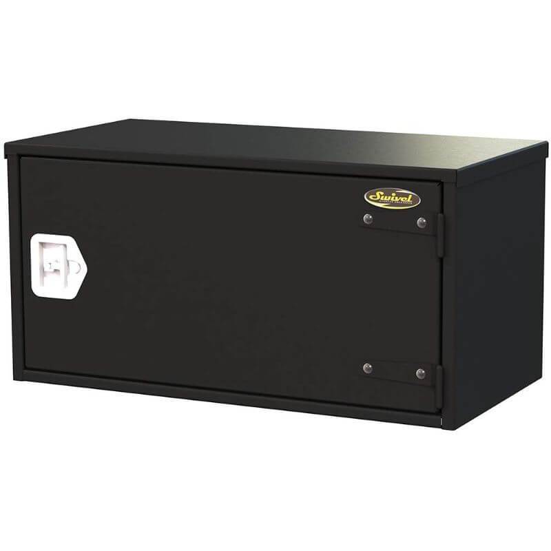 Swivel Storage Solutions PRO 18-Weathertight Underbody 3 Drawer Road Box (Truck Toolboxes) With Left Hinge Front Right View with Front Latch Closed