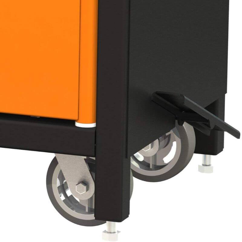 Heavy Duty Casters on Swivel Storage Solutions PRO 30 Series 7 Drawer Rolling Workbench