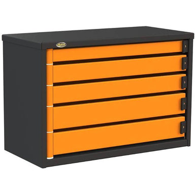 Swivel Storage Solutions PRO 36 Series 36" Service Body/Van Tool Box With 5 Drawers Front Left View with Drawers Closed