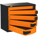 Swivel Storage Solutions PRO 36 Series 36" Service Body/Van Tool Box With 5 Drawers Front Left View with Drawers Opened