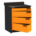 Swivel Storage Solutions PRO 80 Modular Series 4-Drawer Stationary Storage Unit From the Front Left View with Drawers Opened