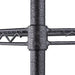 Trinity TBFPBA-0926 (48x24x72) PRO 5-Tier Wire Shelving in Black Anthracite Close-Up of Shelf connections and how shelf can be vertically adjusted by 1-inch increments.