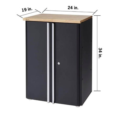 Trinity TLSPBK-0613 (6-Piece) Garage Cabinet Set Close Up of the Base Cabinet with Dimensions of Width, Height and Depth