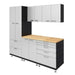 Hercke HC-Kit 3-S73 (24”D x 90”W x 84”H) Work Center Garage Cabinet System in powder coat finish shown in side view.