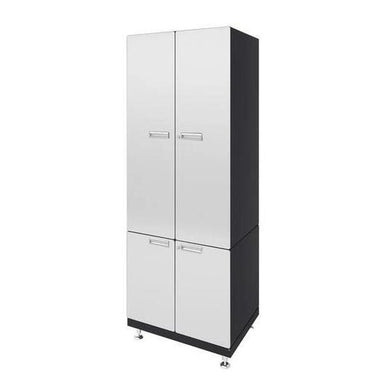 Hercke HC-Kit 8-S73 (24”D x 30”W x 84”H) Storage Tower Garage Cabinet System in powder coat finish shown in side view.