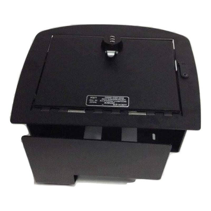 Locker Down LD2011X vehicle console safe for Chevrolet 2007-2014 and GMC 2007-2014 viewed from top.