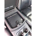 Locker Down LD2011XEX vehicle console safe for Chevrolet 2007-2014 and GMC 2007-2014 viewed from the top, inside the center console.