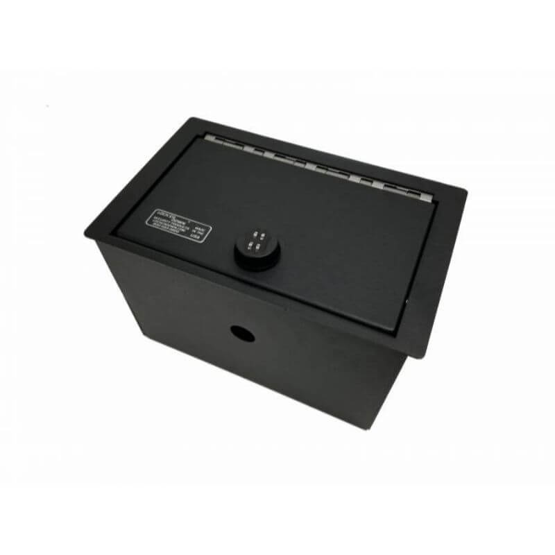Locker Down LD2044 vehicle console safe for Cadillac Escalade 2015-2020 viewed from the top cover.