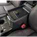 Locker Down LD2048EX vehicle console safe for Toyota 4Runner 2010-2019 viewed from the side with close cover on it.