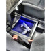 Locker Down LD2049 vehicle console safe for Toyota Tundra 2007-2020 viewed from top open lid with gun inside.