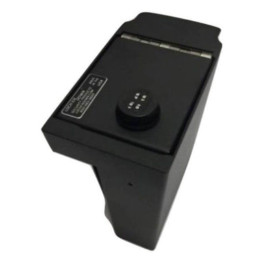 Locker Down LD2052 vehicle console safe for Chevrolet	Colorado and GMC Canyon 2010-2015 viewed from the top.
