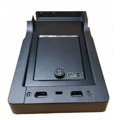 Locker Down LD2055 vehicle console safe for Ford F-150, F-250, F-350, F450 2017-2020 viewed from the top cover vertically.