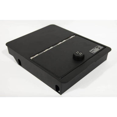 Locker Down LD2058 vehicle console safe for Dodge Ram F-1500, F-2500, F3500, F4500 2006-2019 viewed from the top cover.