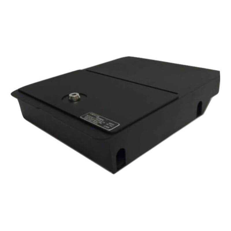 Locker Down LD2058EX vehicle console safe for Dodge Ram F-1500, F-2500, F3500, F4500 2006-2018 viewed from the top cover.