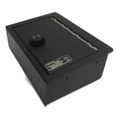 Locker Down LD2059 vehicle console safe for Dodge Ram F-1500, F-2500, F3500, F4500 20012-2019 viewed from the top horizontal.