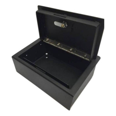Locker Down LD2059 vehicle console safe for Dodge Ram F-1500, F-2500, F3500, F4500 20012-2019 viewed from the top open lid.