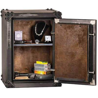 Ironworks CIWD3022 | 30"H x 22"W x 20"D | 85 Min gun safe shown in front view with door open with white background.
