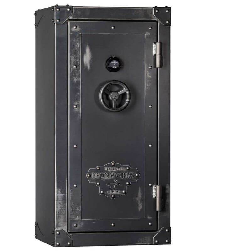 Ironworks CIWD6030X | 60"H x 30"W x 25"D | 35 Long Gun | 85 Min gun safe shown in front view with white background.