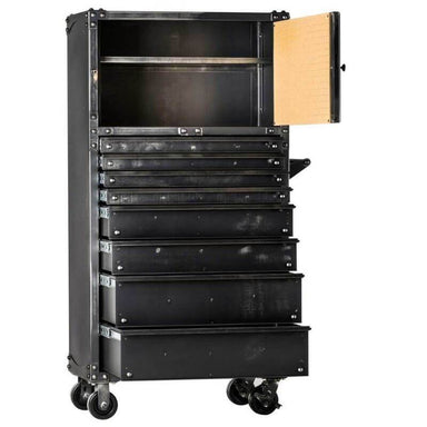 Ironworks IWTC6534D Tool Chest | 65"H x 34"W x 19"D shown in front view with drawers open with white background.