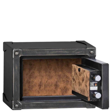 Rhino Longhorn LSB1014 | 10"H x 14"W x 10"D | 30 Min security safe shown in front view with drawers open with white background