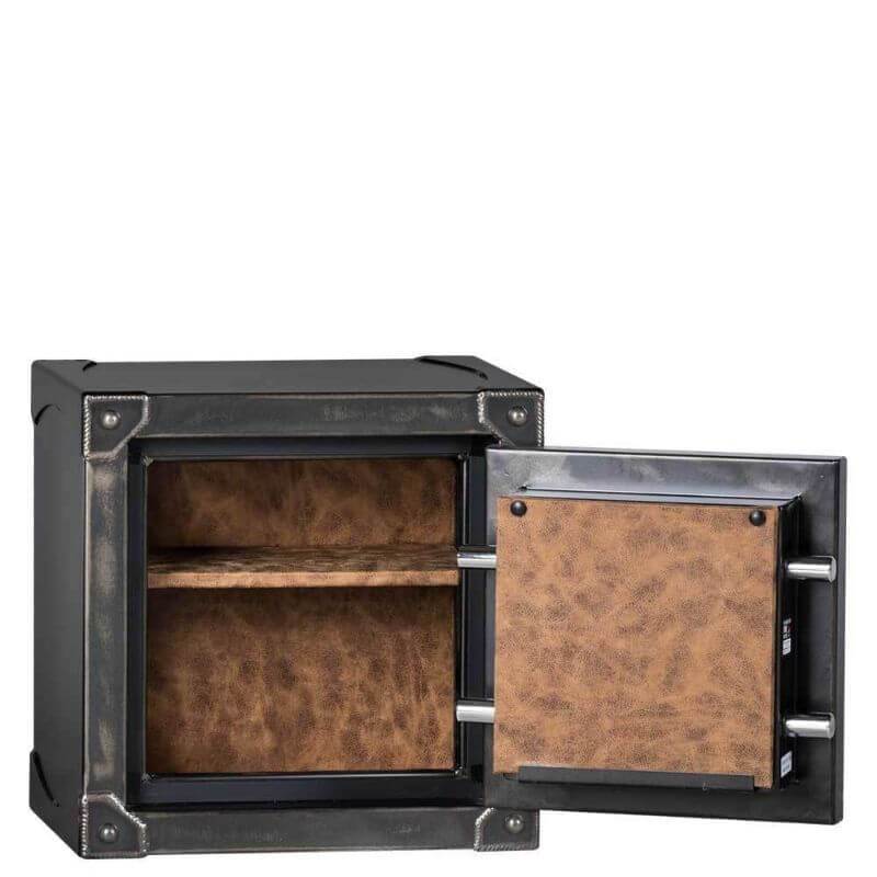 Rhino Longhorn LSB1818 | 18"H x 18"W x 14"D | 60 Min security safe shown in front view with drawers open with white background